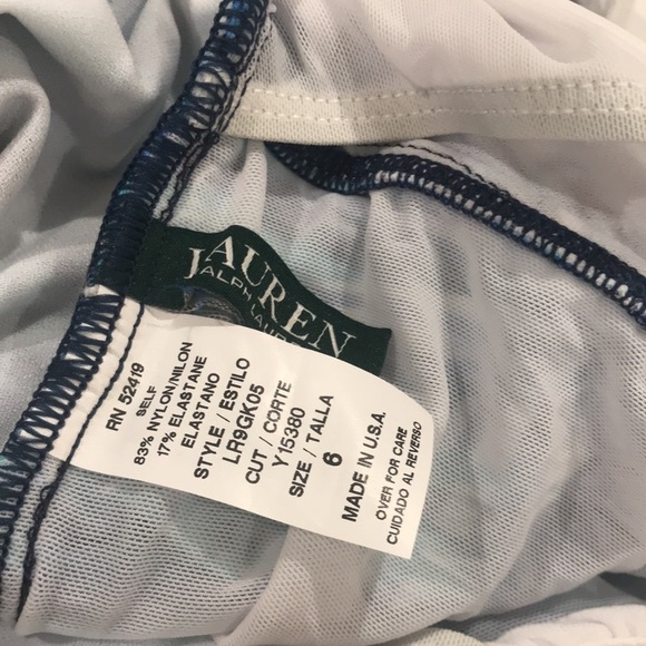 Ralph Lauren size 6 one piece swimsuit light discrete mesh tummy control - Picture 4 of 5